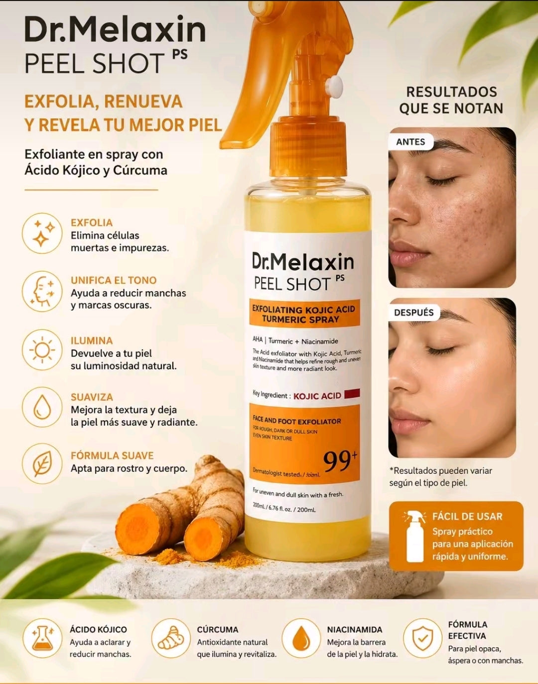 ✨ DR. MELAXIN PEEL SHOT –🔥 ELIMINA LA PIEL MUERTA ✨
