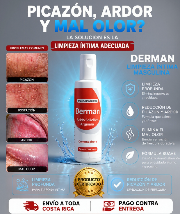 DERMAN -Elimina mal olor y picazón🔴