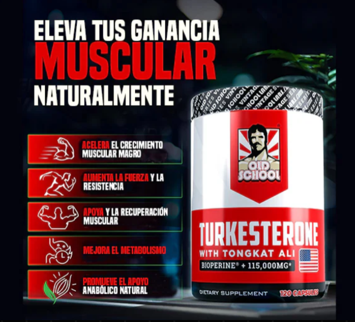 TURKESTERONE--DESPIERTA TU PODER MASCULINO🔥60 CÁPSULAS💊