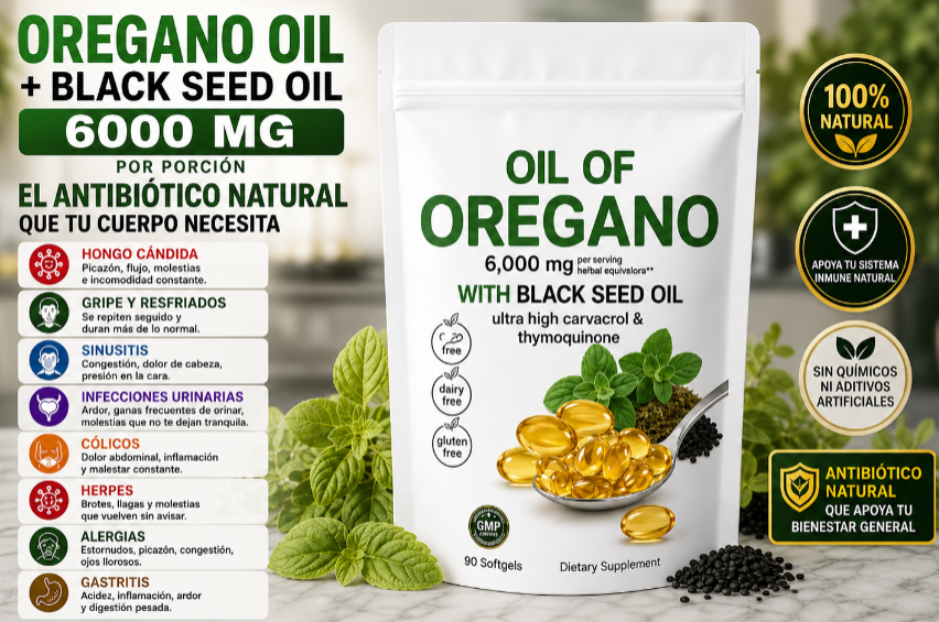 ACEITE DE OREGANO 100%🌿 60 CAPSULAS