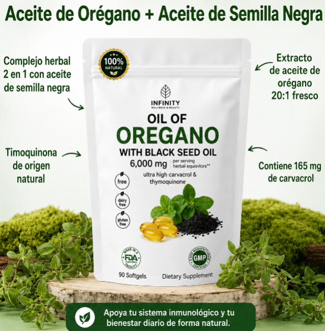 ACEITE DE OREGANO 100%🌿 60 CAPSULAS