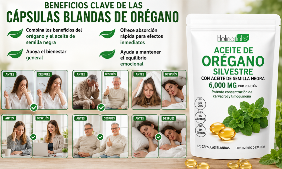 ACEITE DE OREGANO 100%🌿 60 CAPSULAS