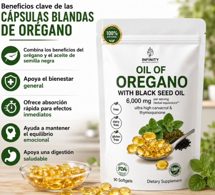 ACEITE DE OREGANO 100%🌿 60 CAPSULAS