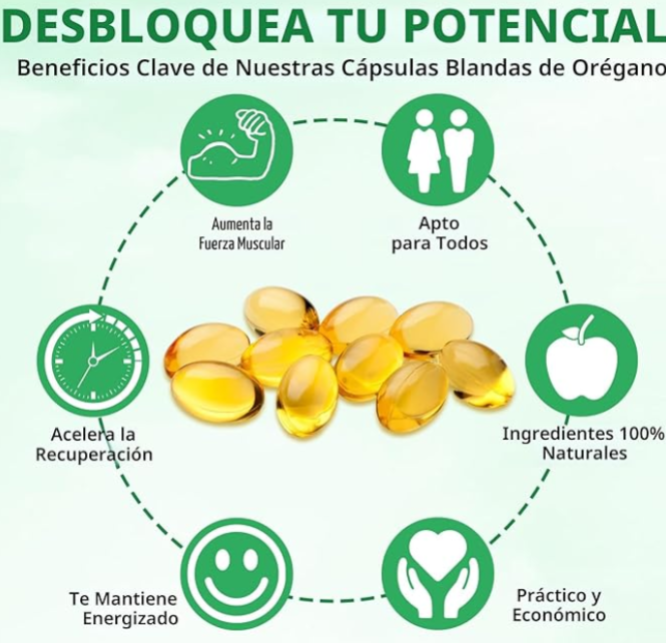ACEITE DE OREGANO 100%🌿 60 CAPSULAS