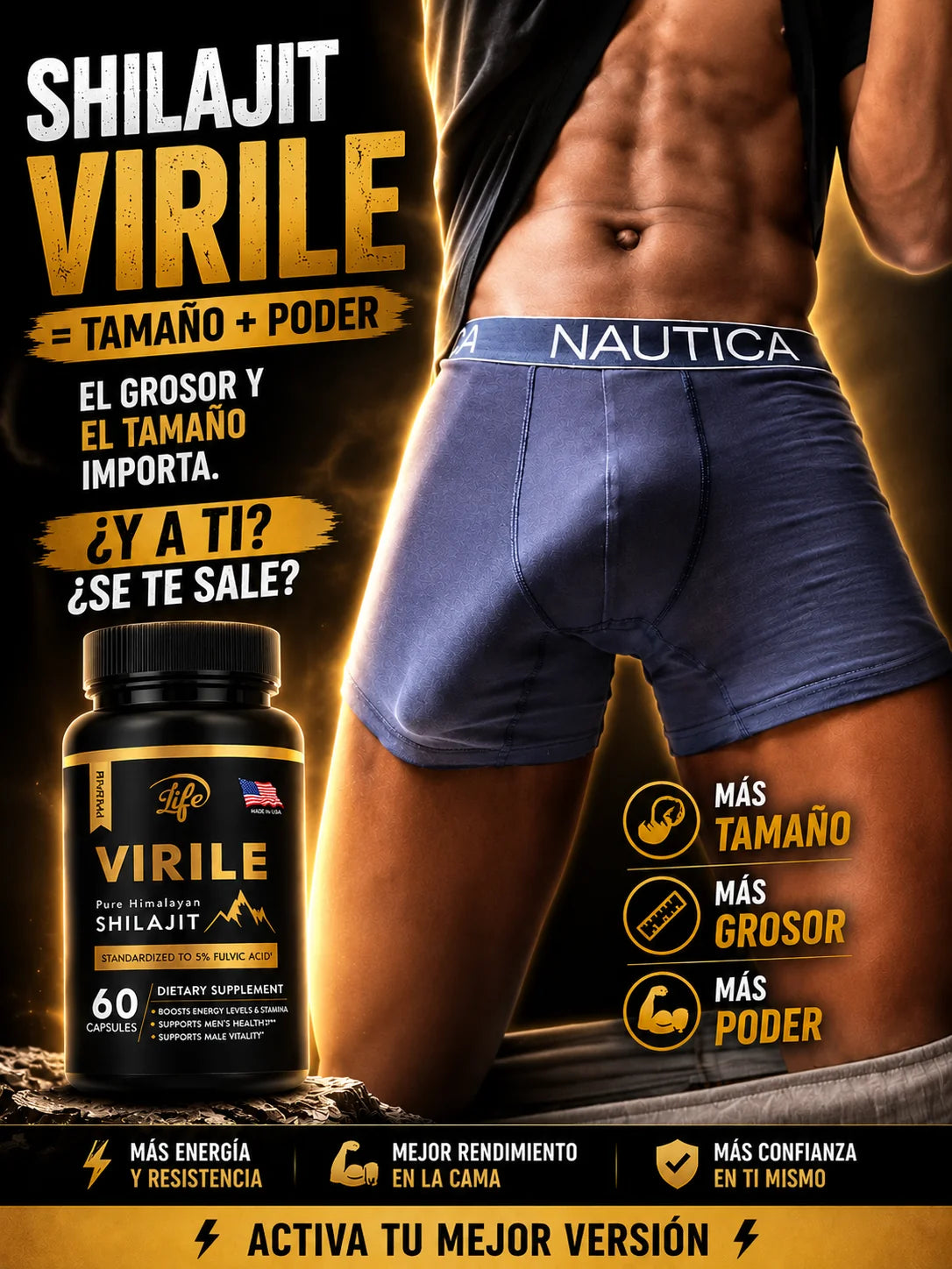 🔥 VIRILE =MÁS TAMAÑO + MÁS PODER 🍆  🎁 REGALO SORPRESA: MEGAFRUIT GRATIS (Controla la eyaculación precoz)