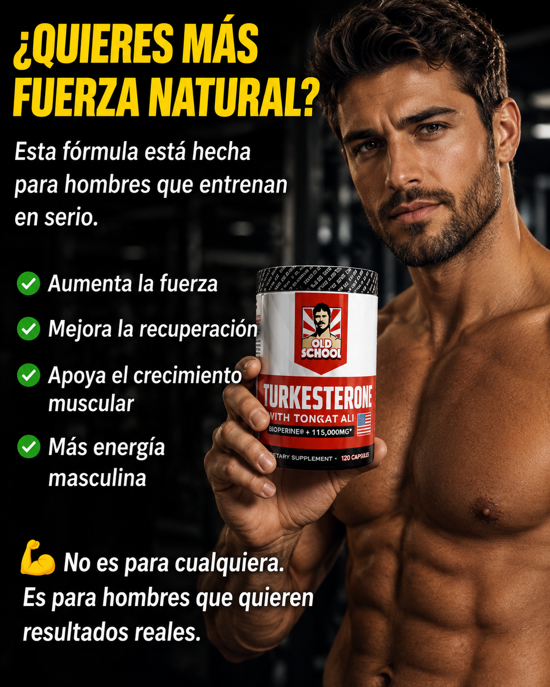 TURKESTERONE--DESPIERTA TU PODER MASCULINO🔥60 CÁPSULAS💊